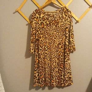 Fun Cheeta Dress with double pockets!